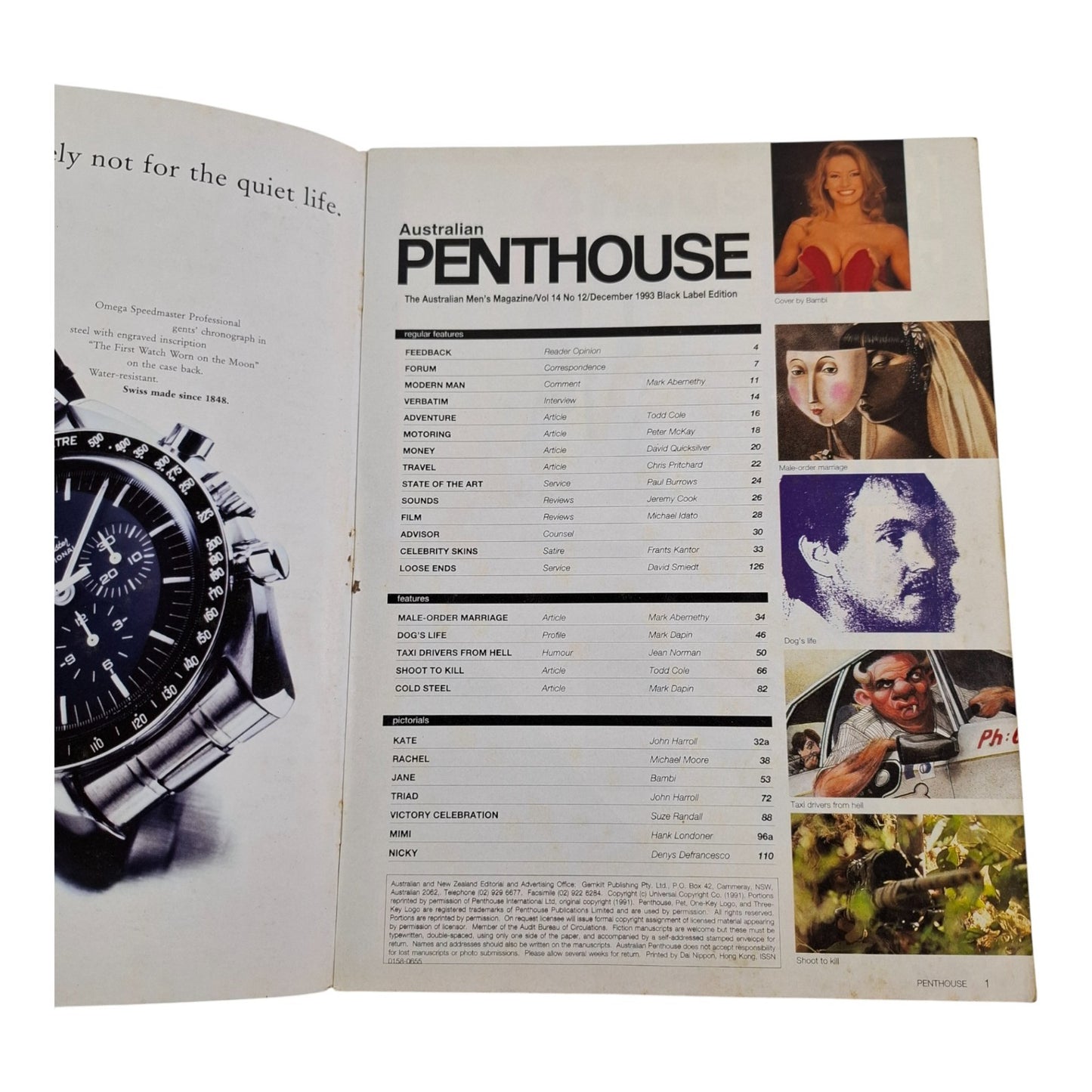 Australian Penthouse Magazine - Black Label December 1993 Jane Chambeyron