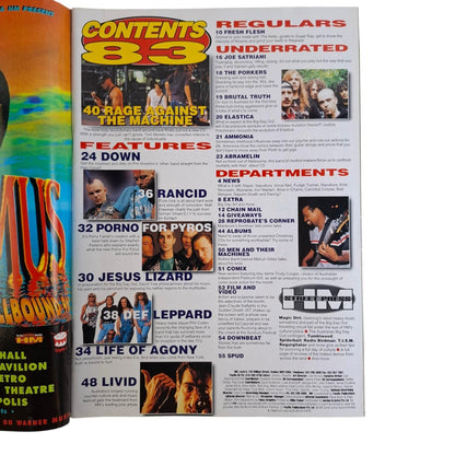 Hot Metal #83 February 1996 Magazine Rage Against The Machine