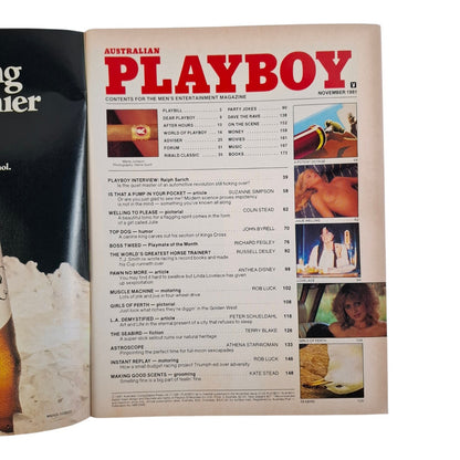 Australian Playboy Magazine November 1981 - Linda Lovelace  Marie Jonsson