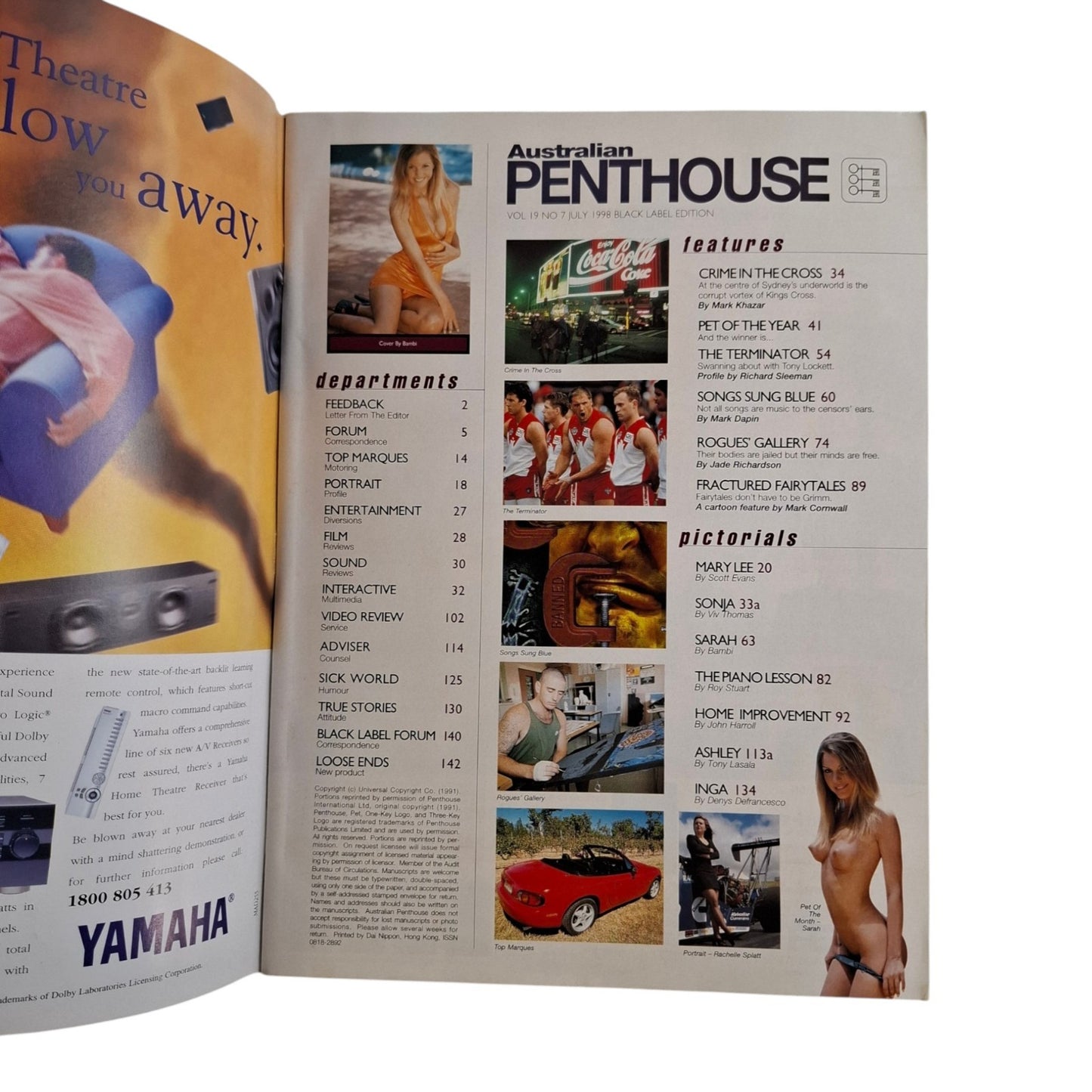 Australian Penthouse Magazine July 1998 Sarah Mills / Belinda Gray
