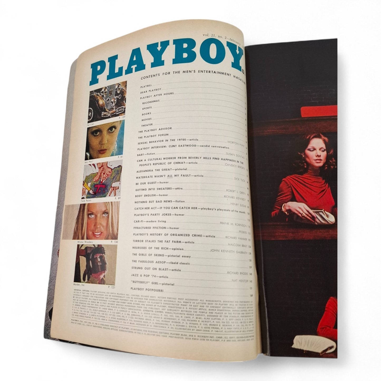 PLAYBOY Magazine February 1974 Karen Christy COMPLETE