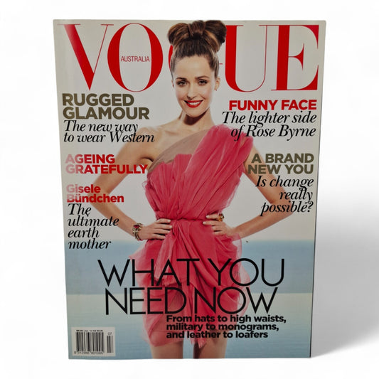 Vogue Australia Magazine July 2010 Rosie Byrne Cover EXCELLENT