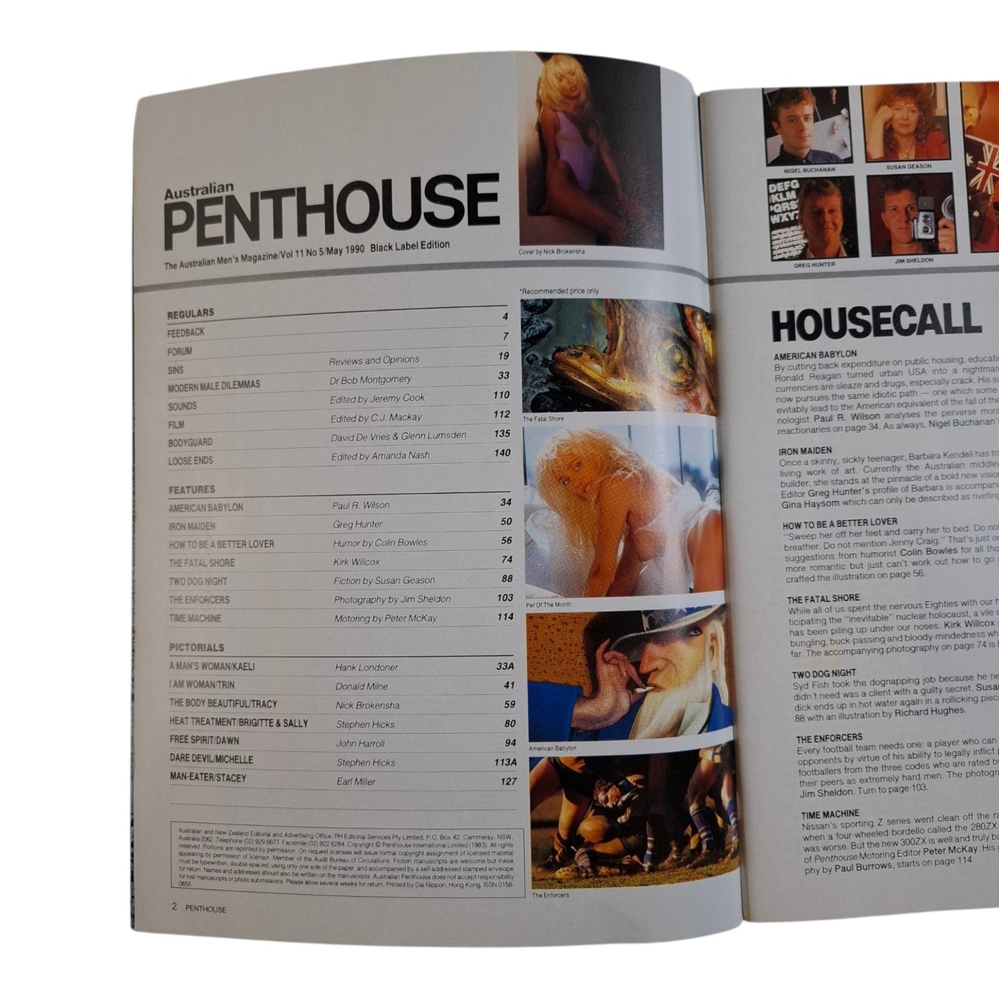 Australian Penthouse Magazine May 1990 Tracy Wynters / Trine Michelson