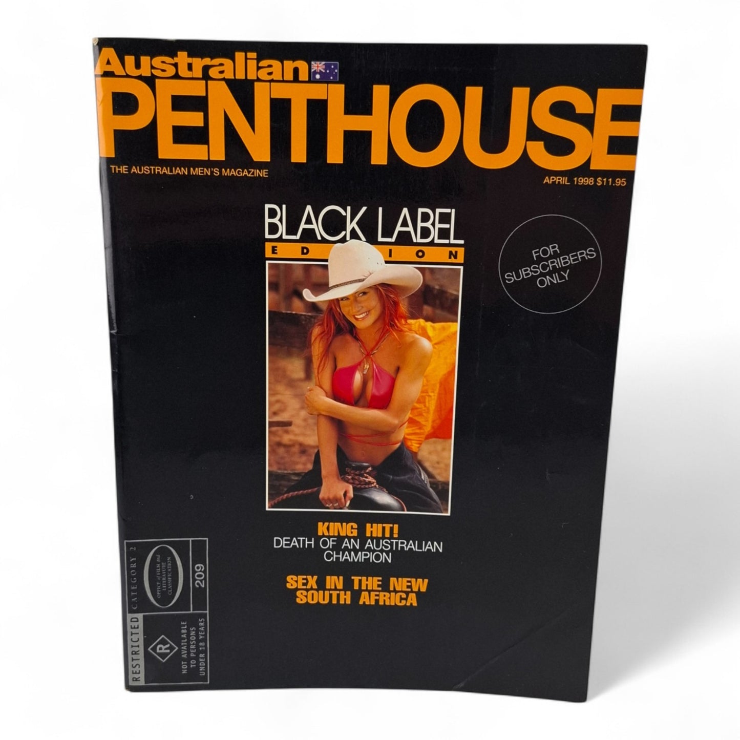 AUSTRALIAN PENTHOUSE Men's Magazine Black Label April 1998 Taylor St James
