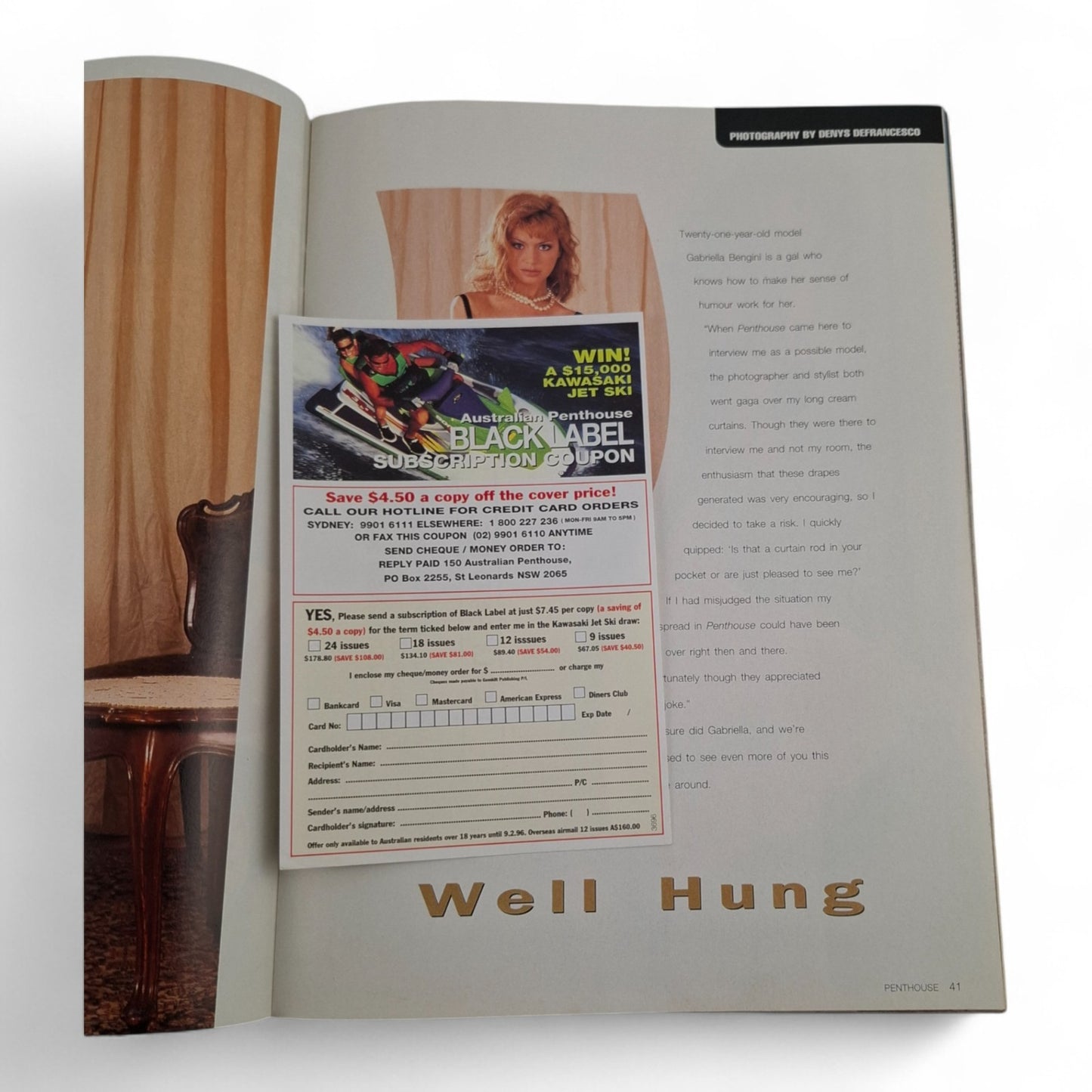 Australian Penthouse Magazine - Limited Edition February 1996 Natasha Daniel