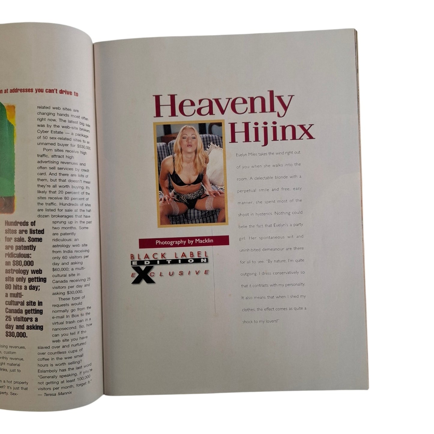 Australian Penthouse Magazine November 1998 Lucky Charms / Evelyn Miles