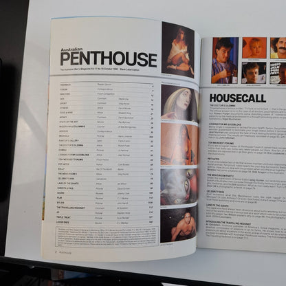 Australian Penthouse Magazine October 1990 Kelly Hall / Domina Ivanovsky