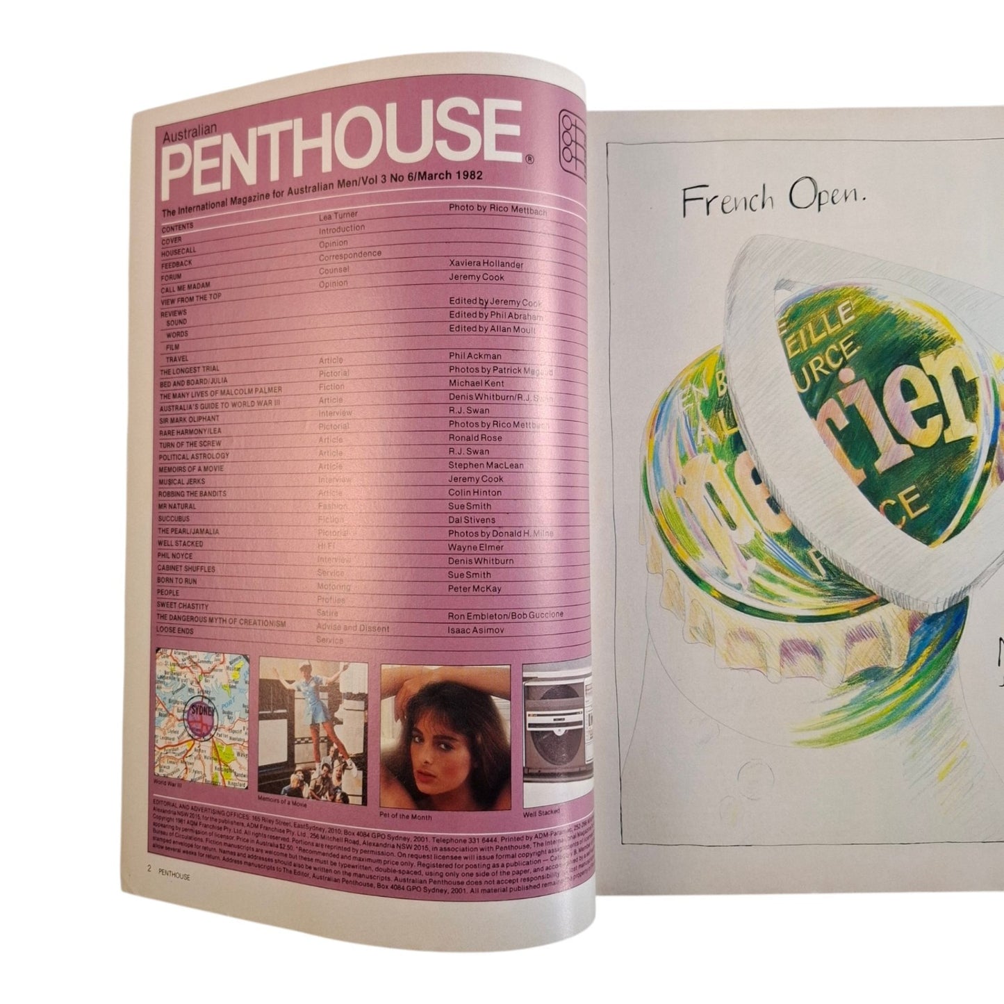 Australian Penthouse Magazine March 1982 Lea Turner