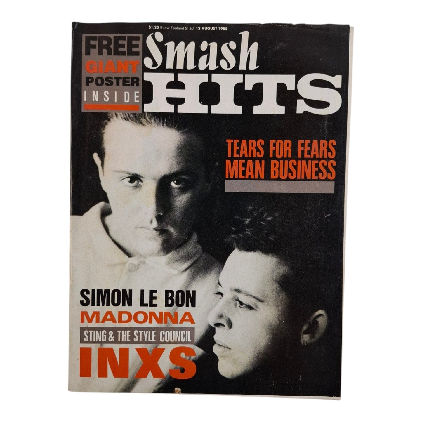 Smash Hits Magazine Australia August 1985 Tears for Fears / Mean Business