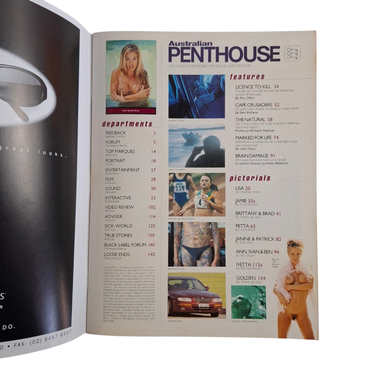 Australian Penthouse Magazine September 1998 Petta / Jamie Lee