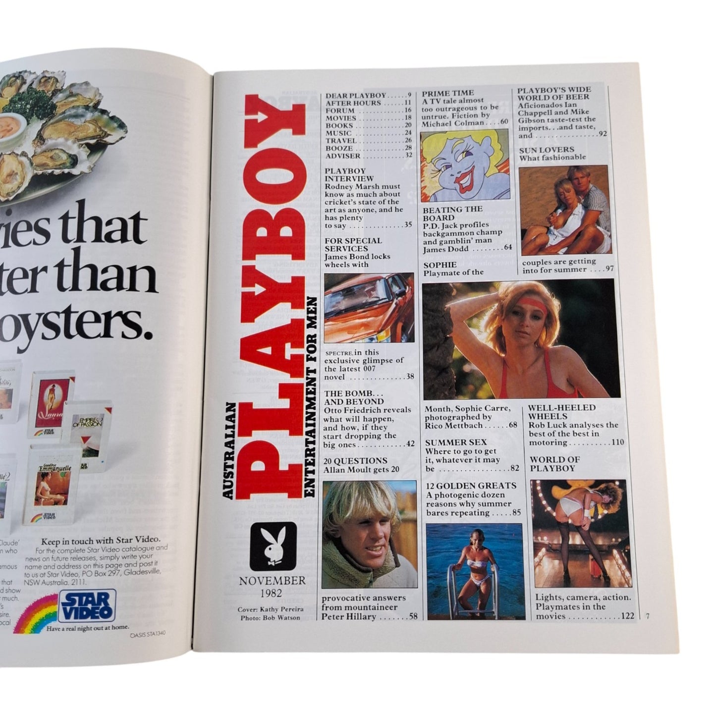 Australian Playboy Magazine November 1982 Kathy Pereira / Sophie Canne