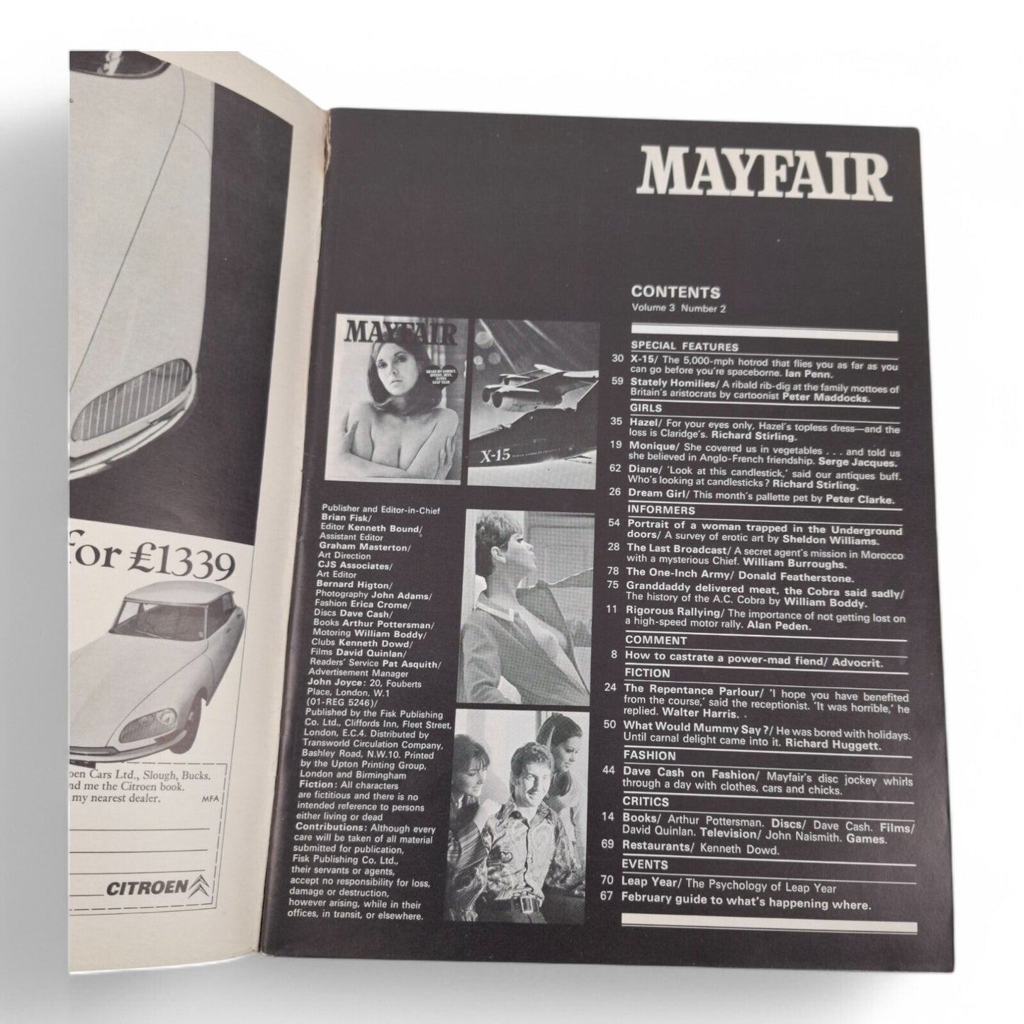 Vintage Mayfair Magazine Vol. 3 No. 2 February 1968 Playboy
