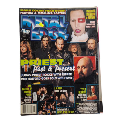 Metal Edge Magazine July 1998 Judas Priest Marilyn Manson Van Halen