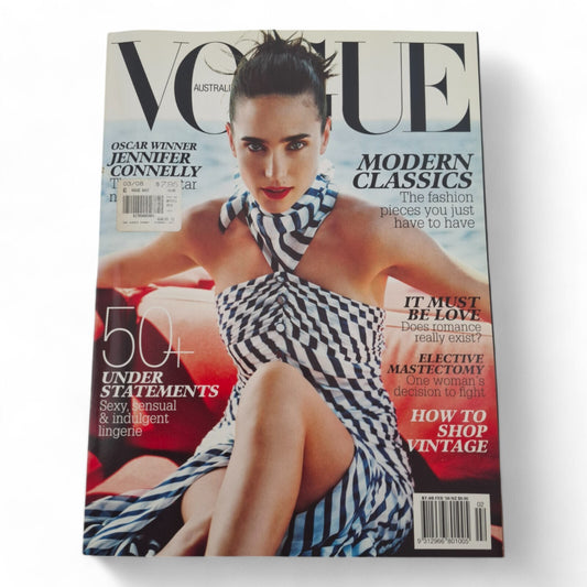 Vogue Australia Magazine February 2008 Jennifer Connelly Cover EXCELLENT