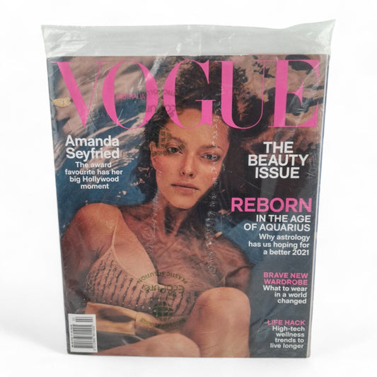 Australian Vogue Australia Magazine February 2021 - Amanda Seyfried Cover NEW