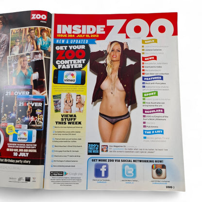 ZOO Weekly Magazine Australia #384 July 2013 L'elainia Newhouse