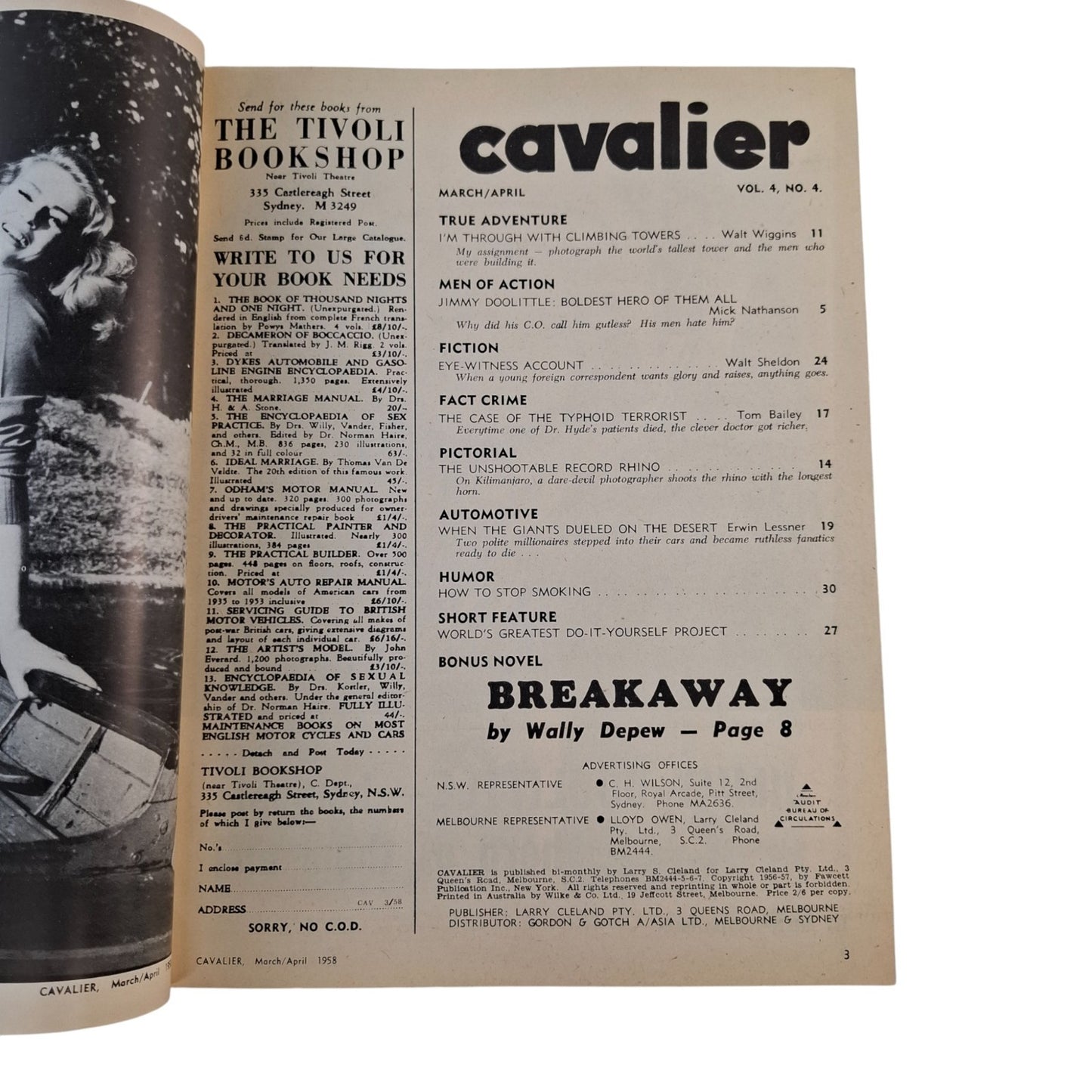 Cavalier Magazine Australia March April 1958 Anita Ekberg
