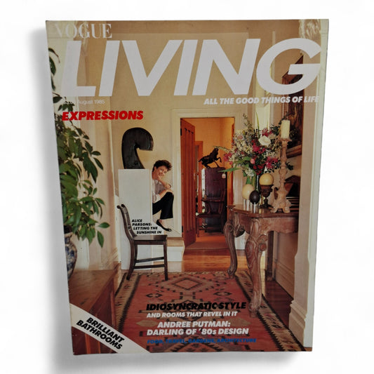 Vintage Vogue Living Australia Magazine - August No. 6 1985