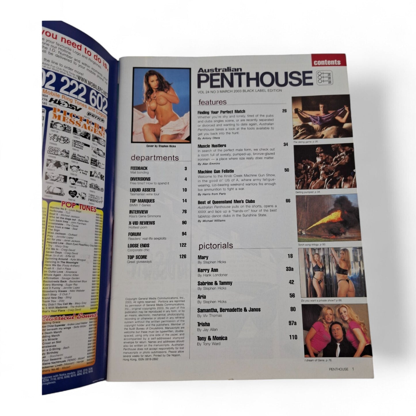 Australian Penthouse Magazine - Black Label March 2003 Complete Playboy