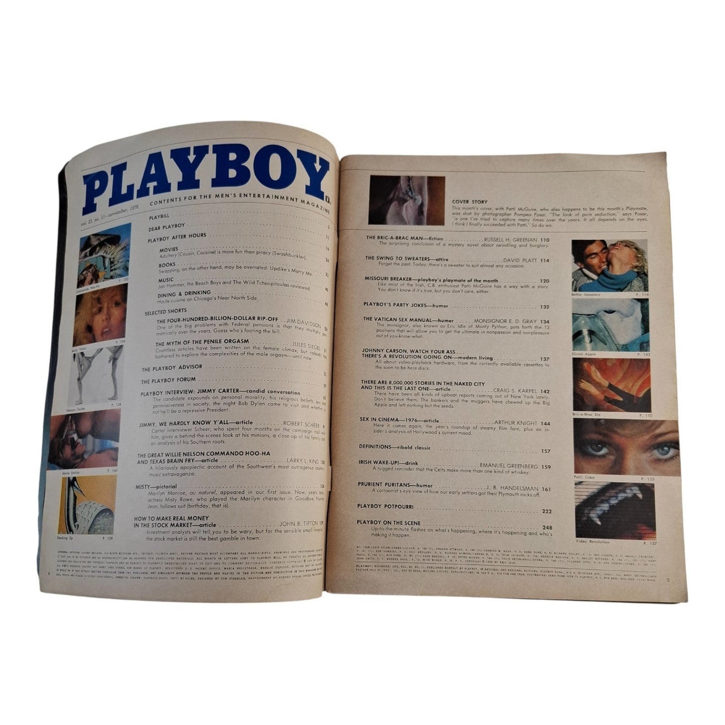 Playboy Magazine November 1976 Patti McGuire COMPLETE