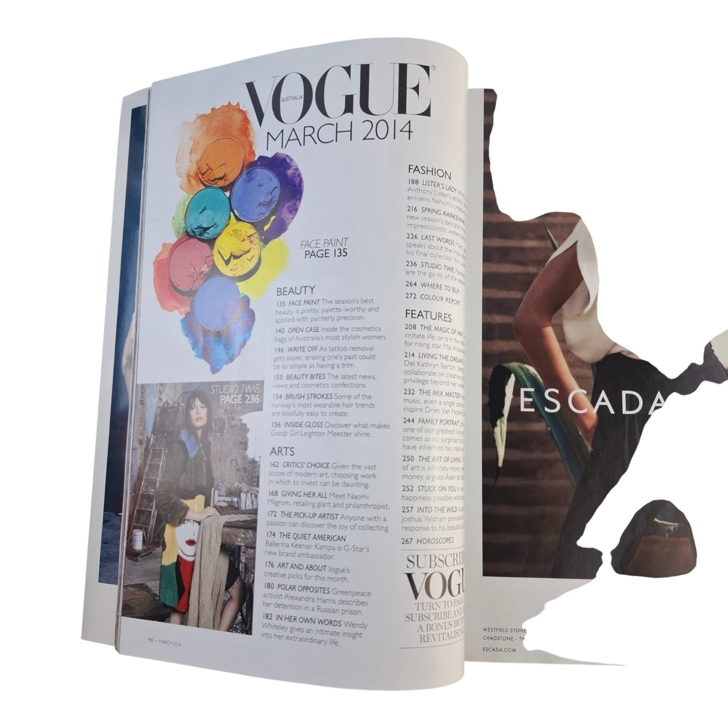 Vogue Australia Magazine March 2014 Mia Wasikowska Cover EXCELLENT