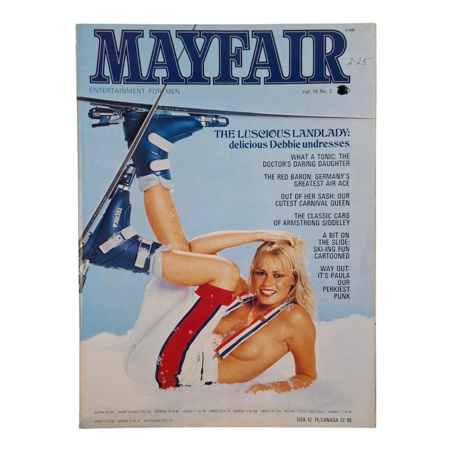 Mayfair Magazine February 1981 Vol 16 No 2 Kim Mills / Debbie Wainwright