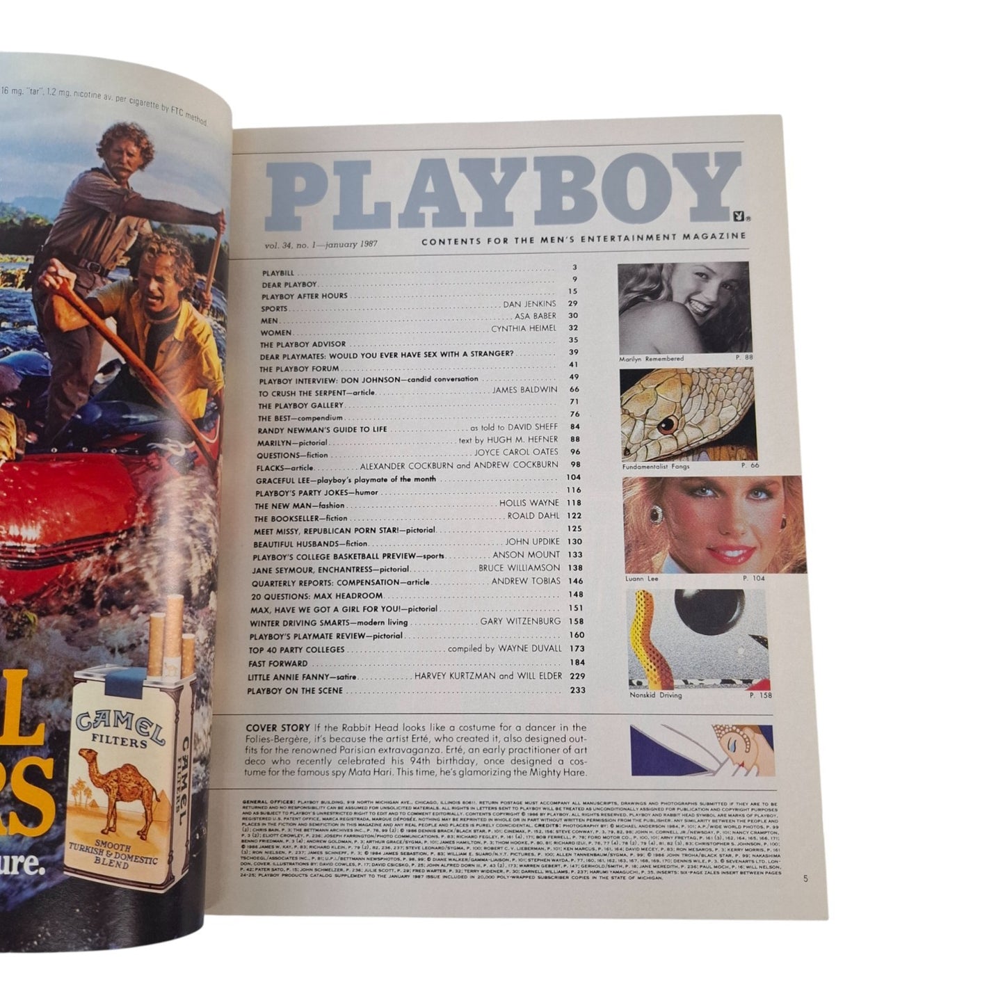 Playboy Magazine January 1987 Luann Lee