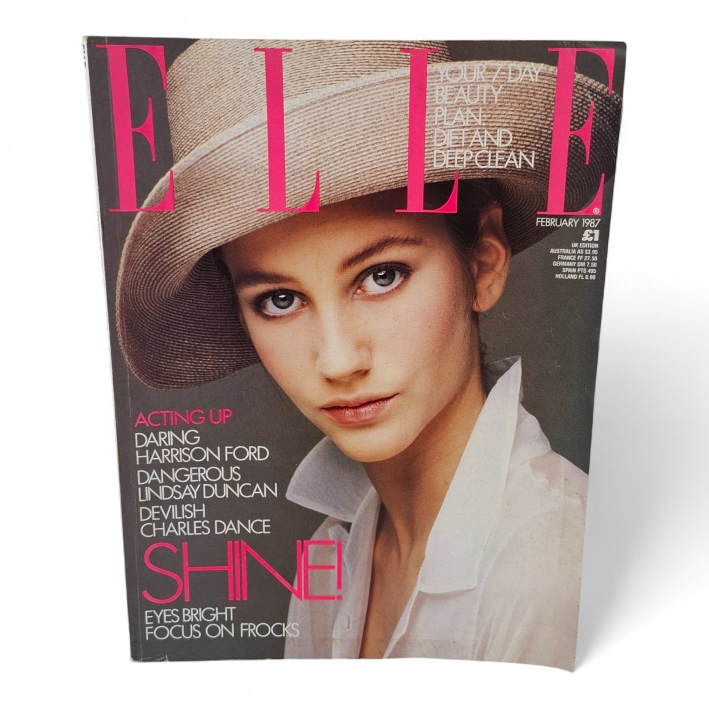 Elle Magazine U.K February 1987 Lisa Butcher Christa Doelman