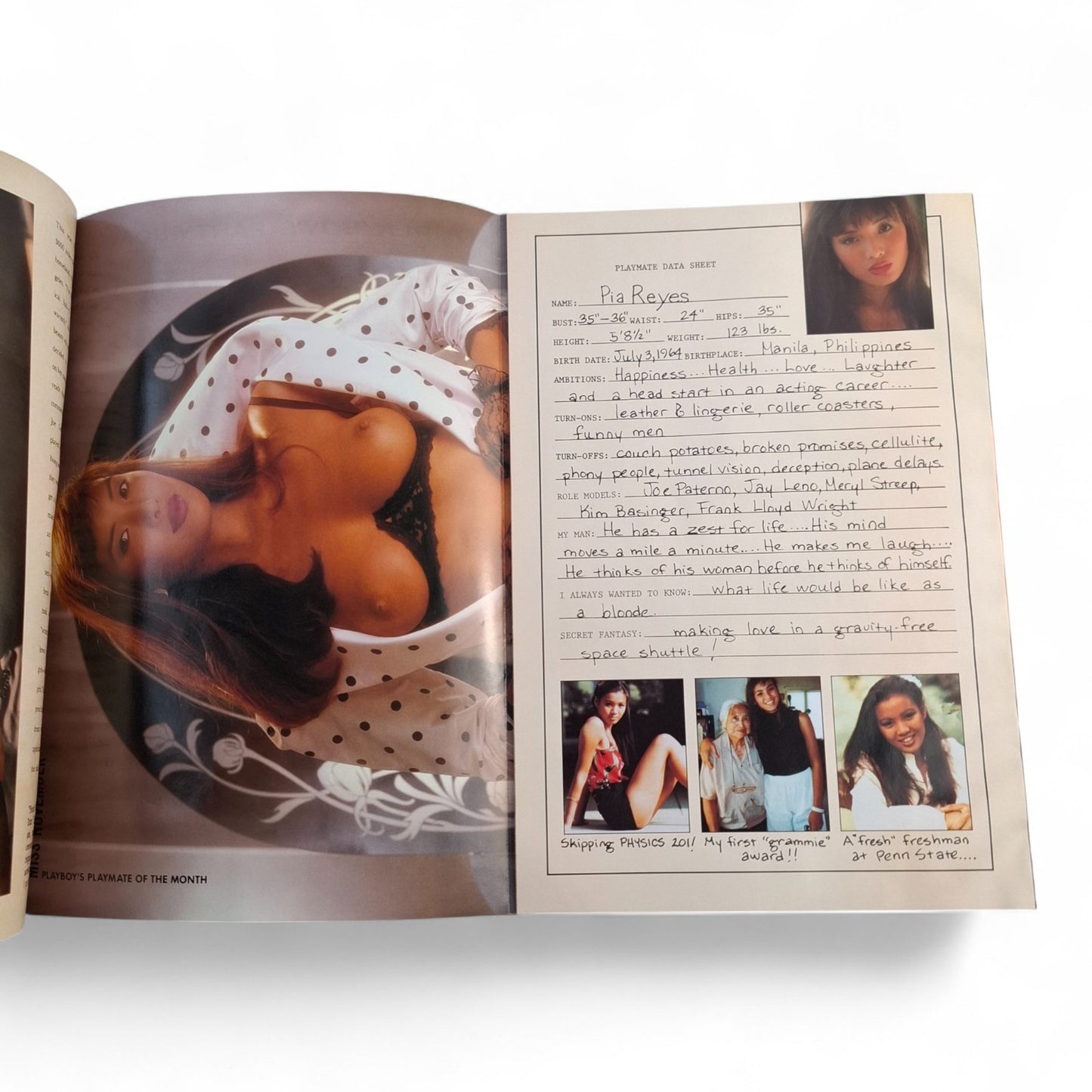 Playboy Magazine November 1988 Jessica Rabbit (Laura Richmond) COMPLETE