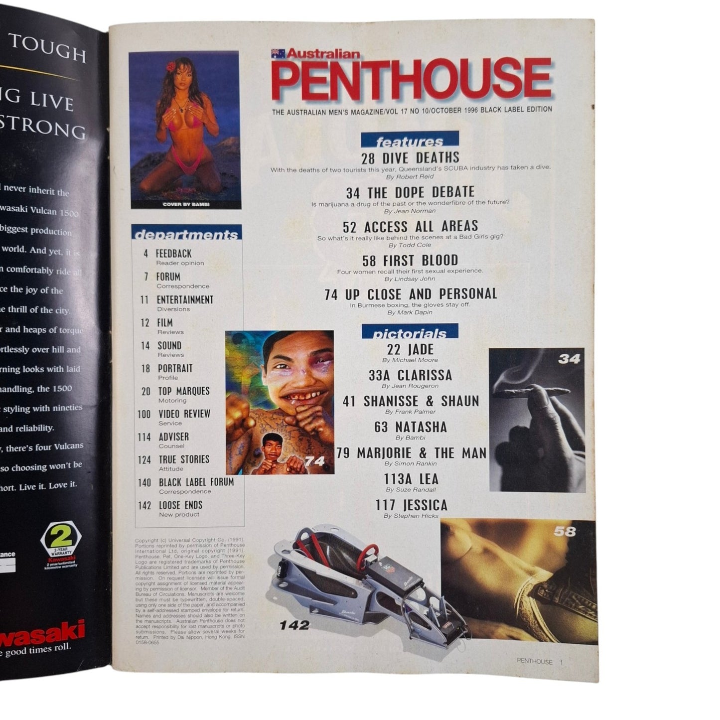 AUSTRALIAN PENTHOUSE Magazine October 1996 Natasha Celeste / Jade Law