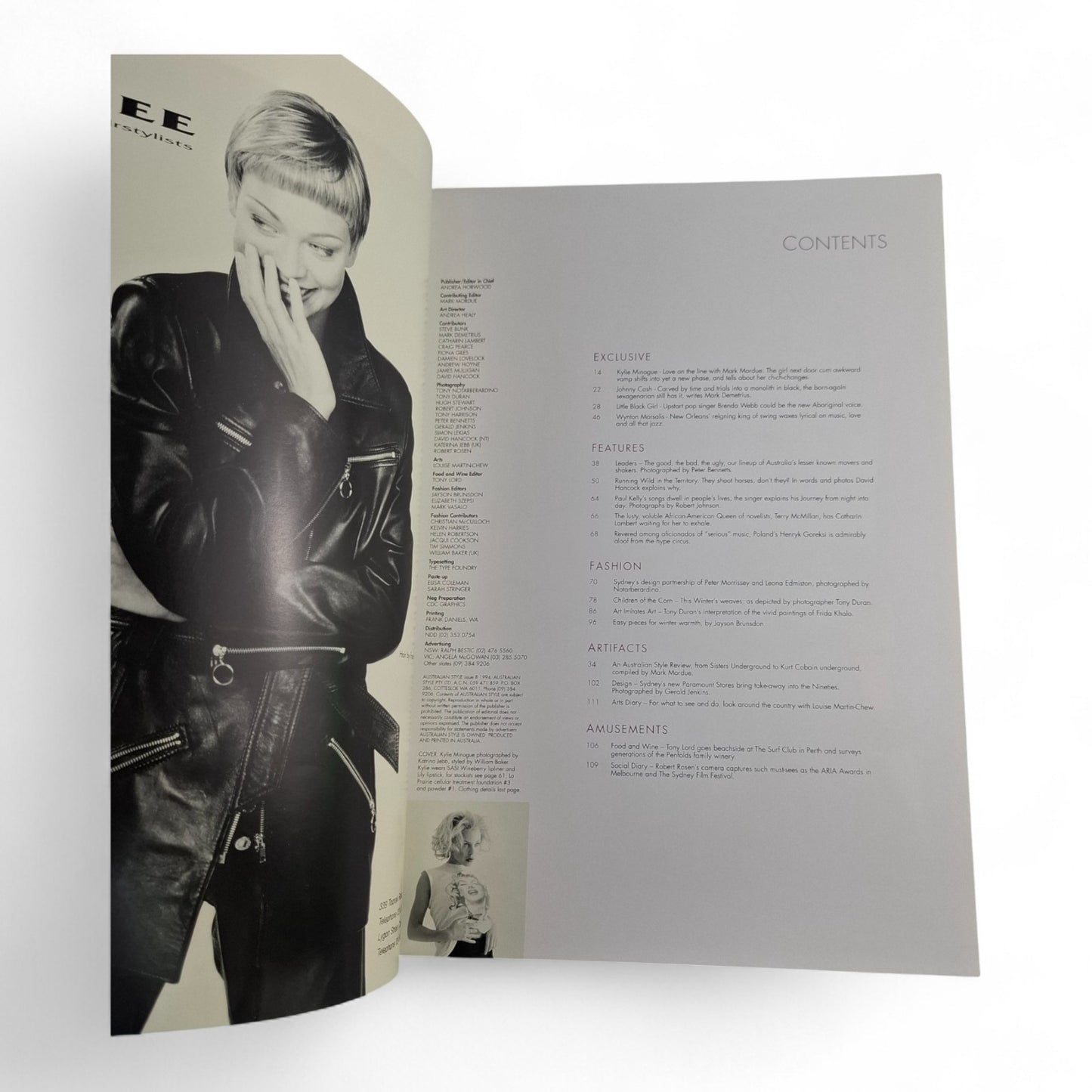 Australian Style 1994 Magazine Kylie Minogue Love On The Line Issue 8
