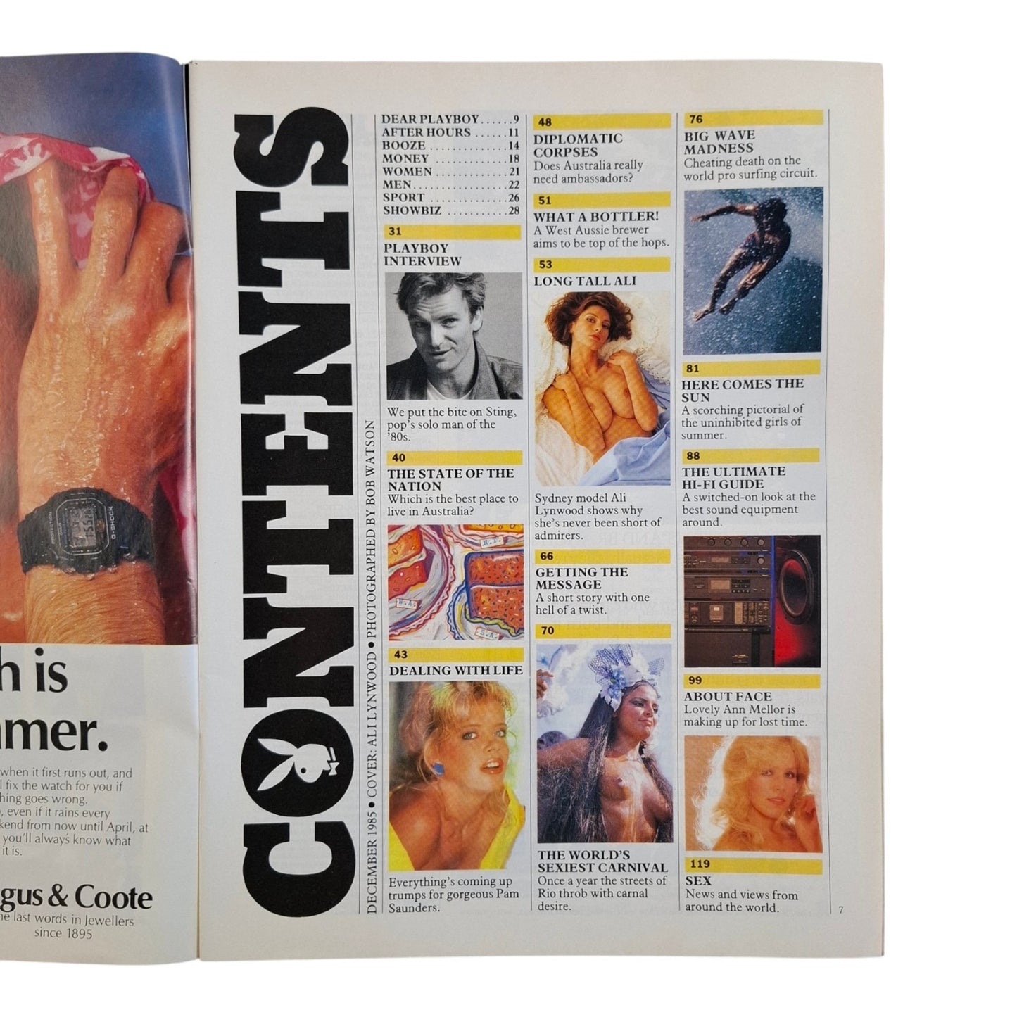 Australian Playboy Magazine December 1985 Ali Lynwood