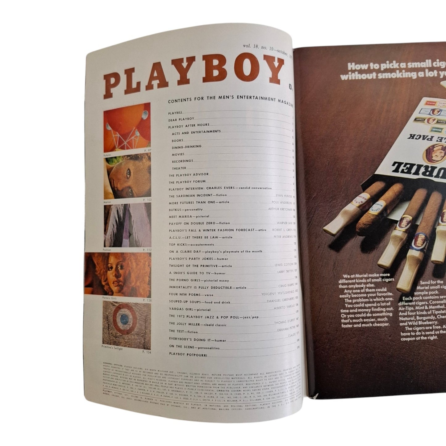 Playboy Magazine October 1971 Darine Stern / Claire Rambeau