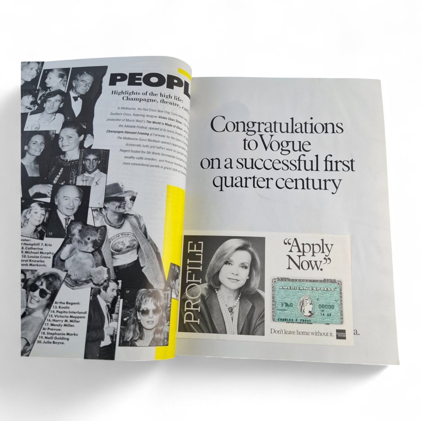 Vogue Australia August 1984 Magazine Australian Woman 25 Rising Our Birthday