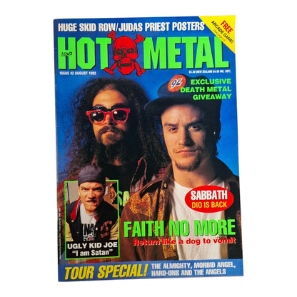 Hot Metal #42 Music Magazine August 1992 Faith No More / Ugly Kid Joe / Dio