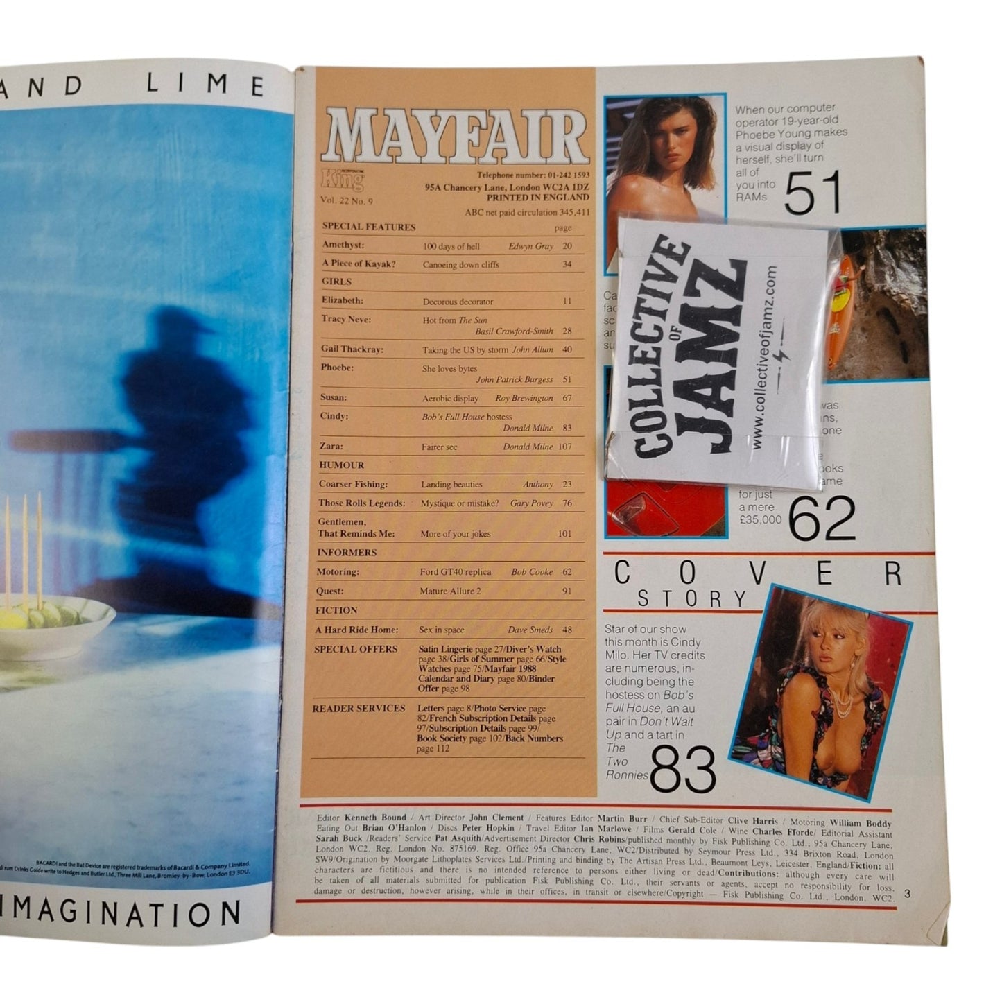 Mayfair Men’s Magazine Vol.22 No.9 Cindy Milo Cover BB Phoebe Young