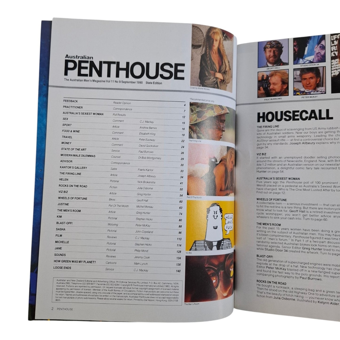 Australian Penthouse Magazine September 1990 Justine / Kim Baker / Helen Evison