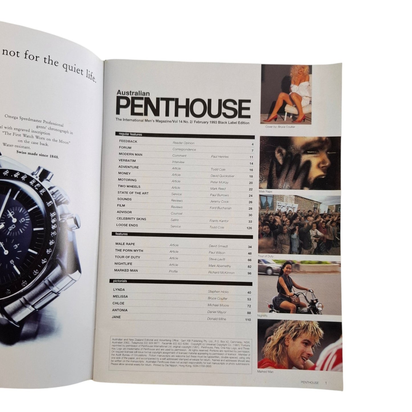 Australian Penthouse Magazine February 1993 Melissa Burrows / Tori