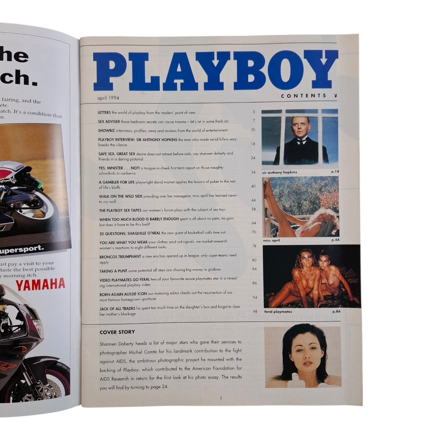 Australian Playboy Magazine April 1994 Shannen Doherty / Leisa Sheridan