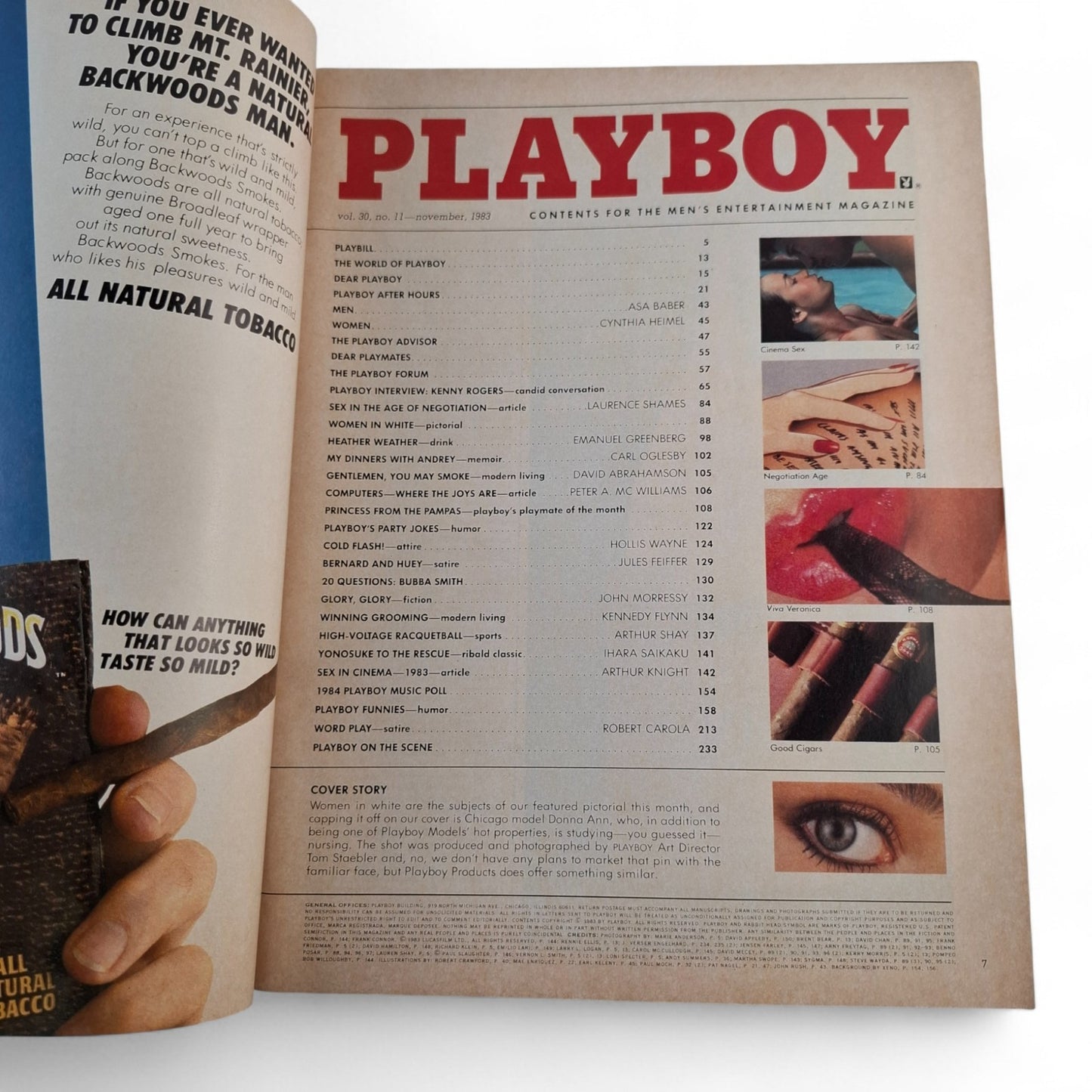 Playboy Magazine November 1983 Marjorie Wallace Verónica Gamba