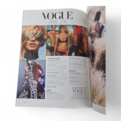 Vogue Australia Magazine April 2016 Mario Testino Cover EXCELLENT COMPLETE