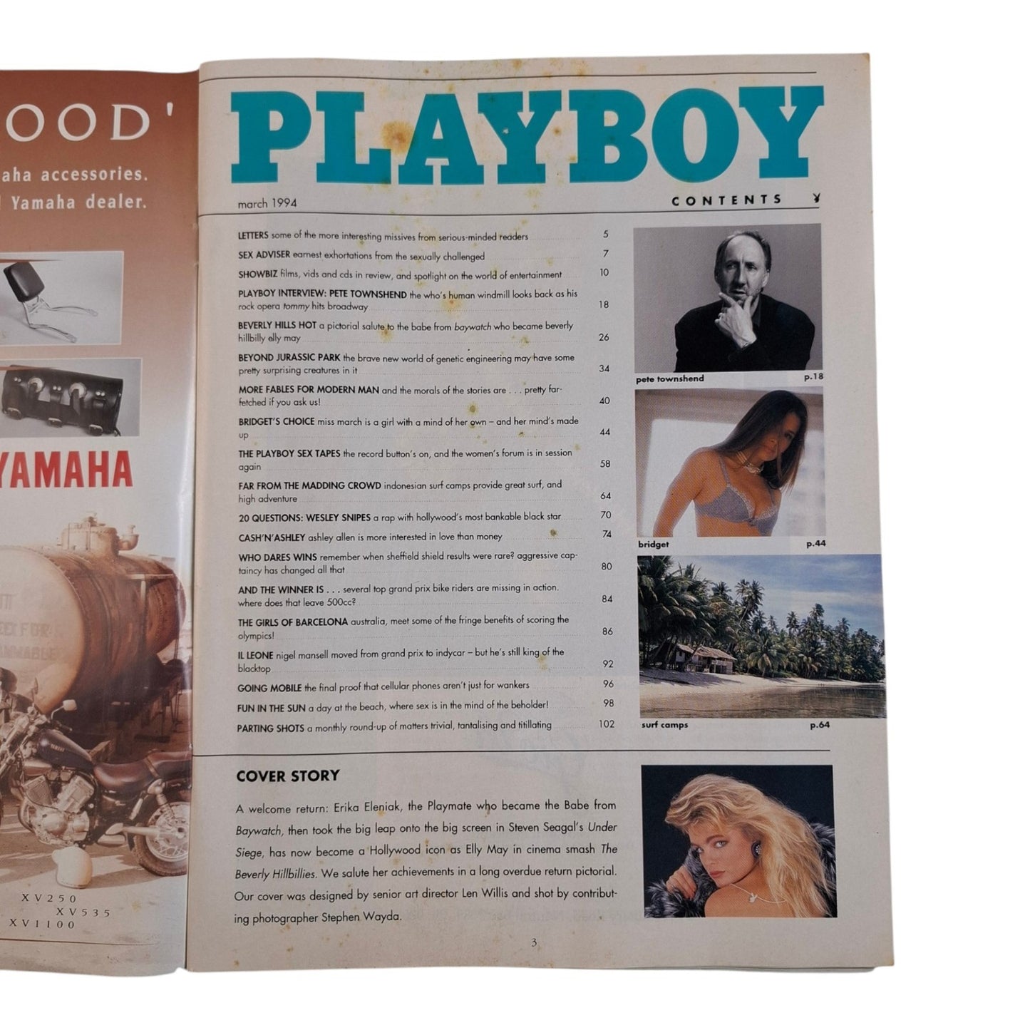 Australian Playboy Magazine March 1994 Erika Eleniak / Bridget Bloxsom