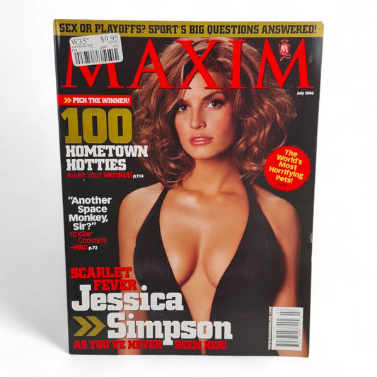 Maxim MAGAZINE July 2006 Jessica Simpson SEXY HOT COVER Vanessa Branch Bikini