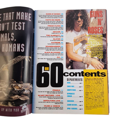 Hot Metal #60  Music Magazine February 1994 Guns n' Roses / Primus