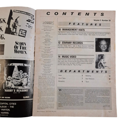 Australian Music Business Magazine 1987 Carly Simon