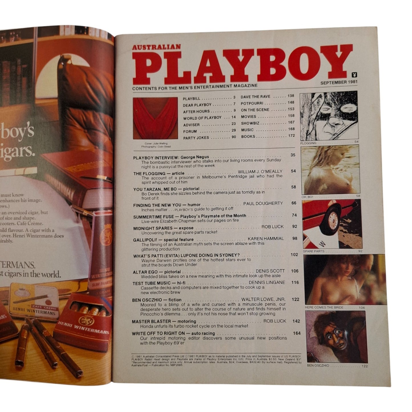 Australian Playboy Magazine September 1981 Julie Welling / Elizabeth Chapman