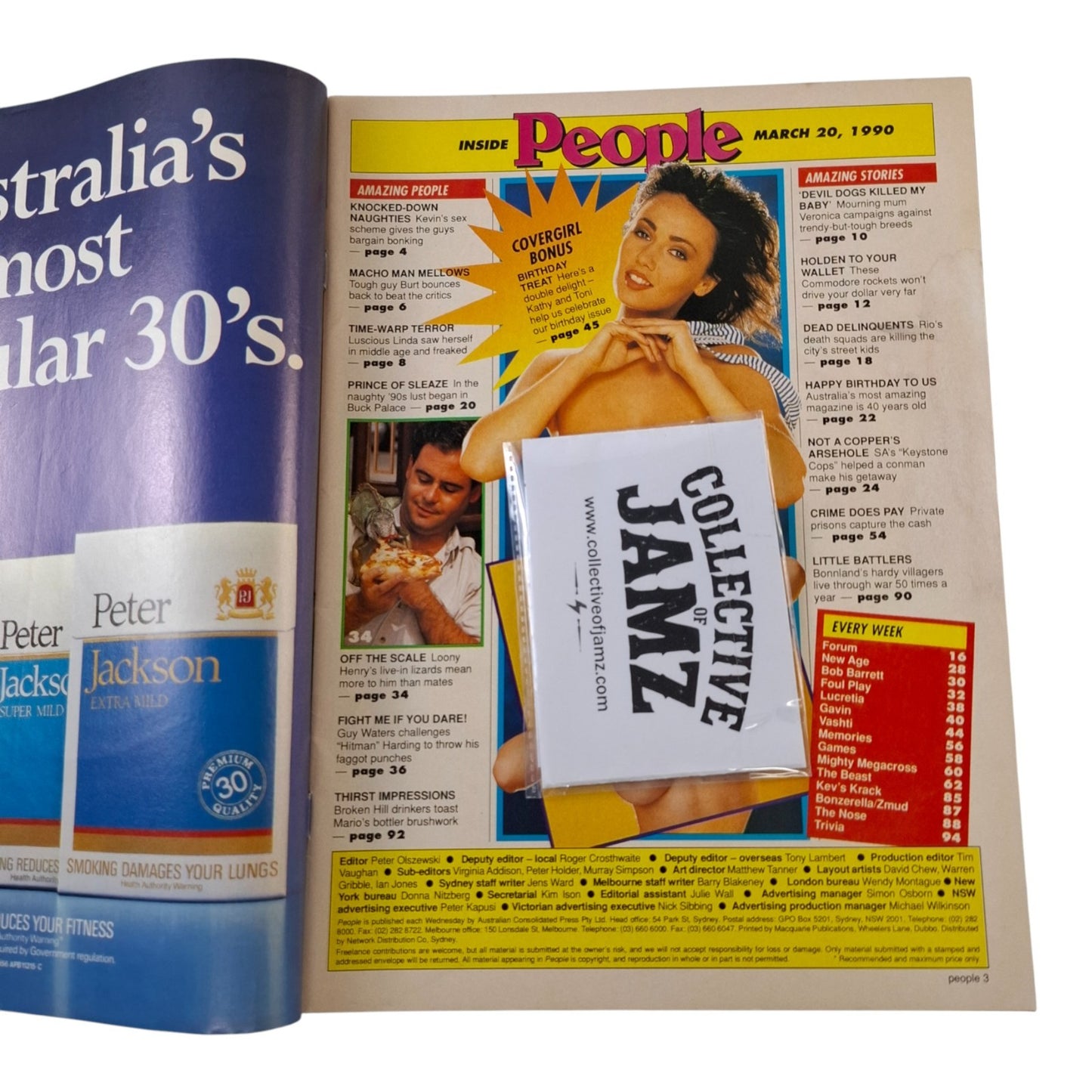 People Magazine Australia March 1990 Kathy Lloyd / Toni Barton
