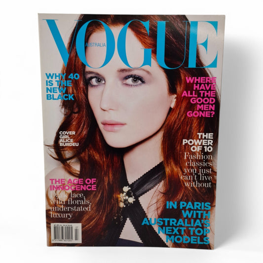 Vogue Australia Magazine July 2008 Alice Burdeu on Cover