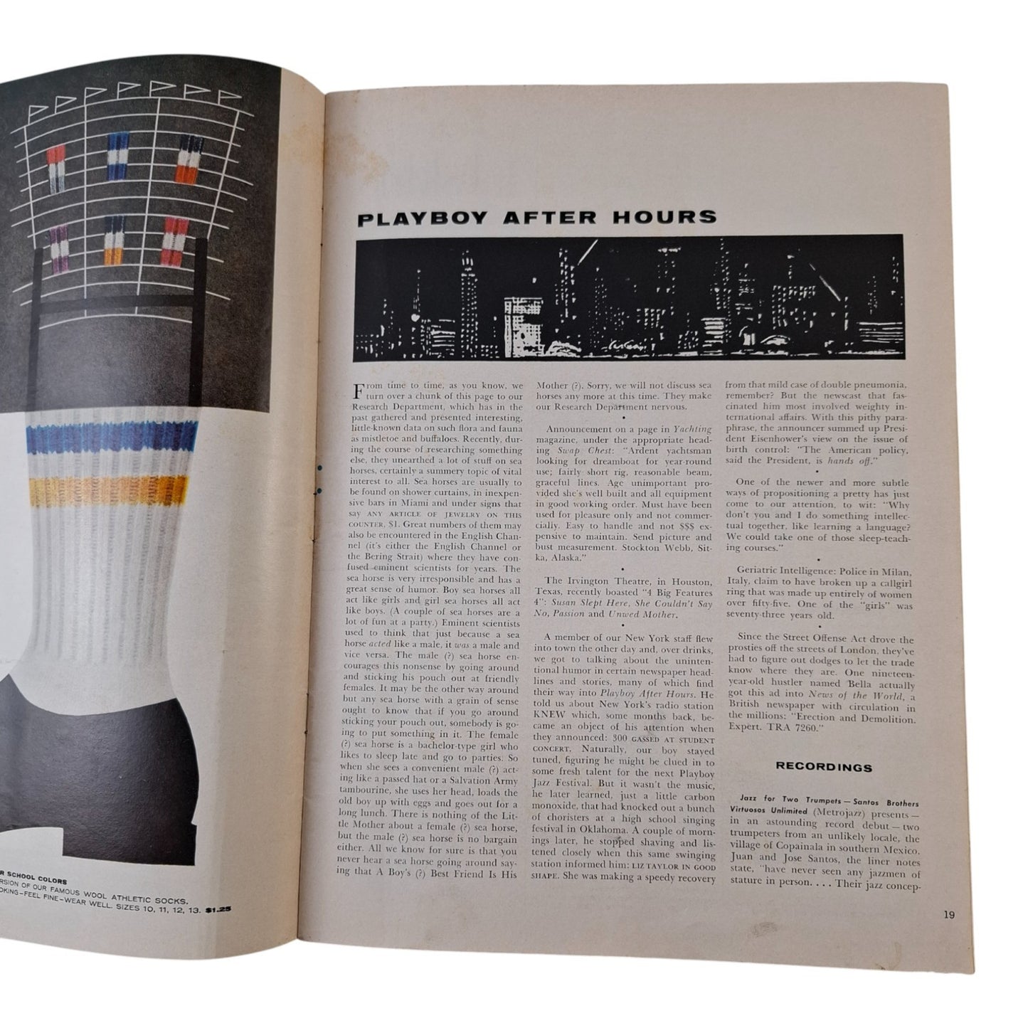 PLAYBOY Magazine August 1960 Elaine Paul (PAGES MISSING)