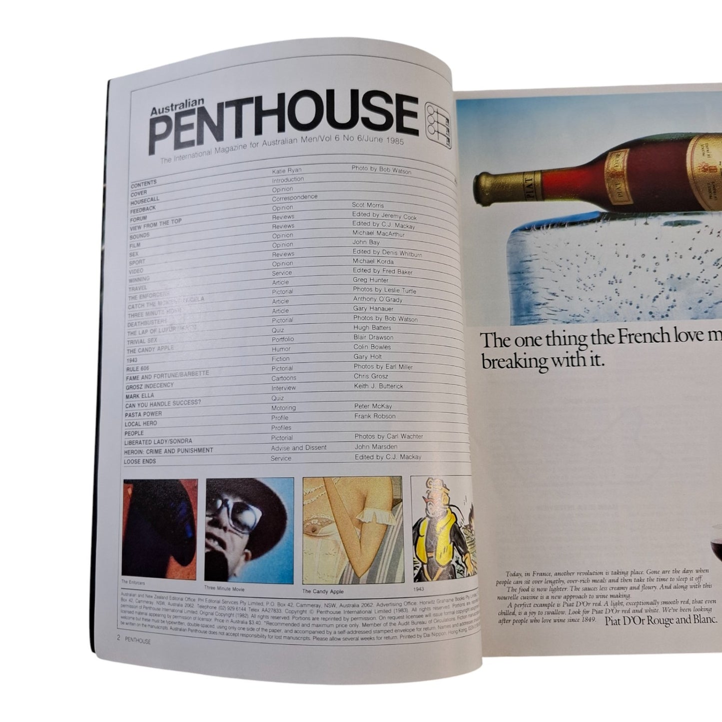AUSTRALIAN PENTHOUSE Magazine June 1985 Katie Ryan